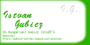 istvan gubicz business card